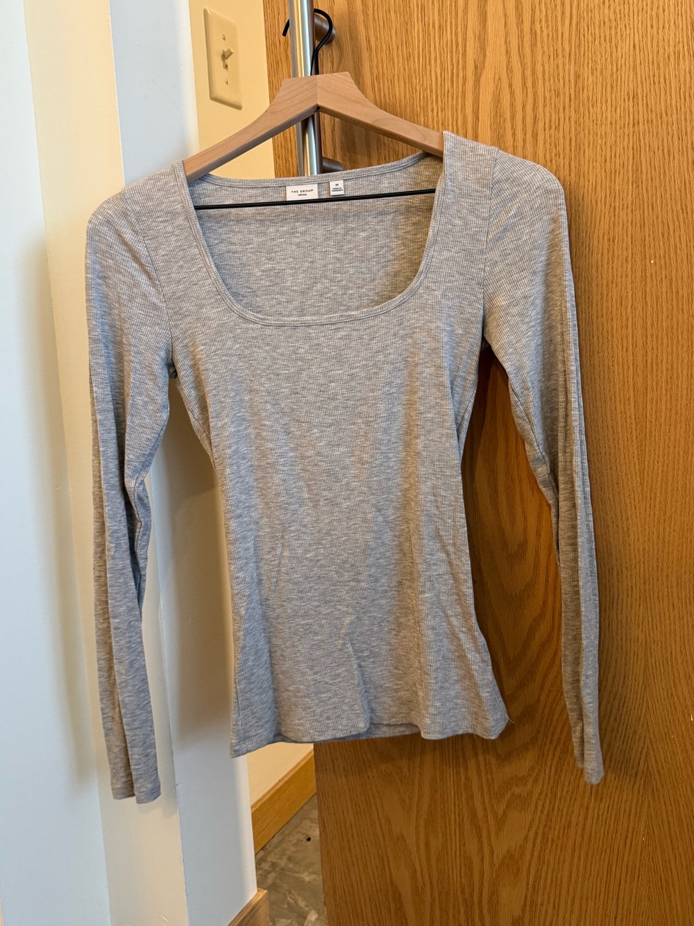 Aritzia The Group Square Neck Ribbed Long Sleeve